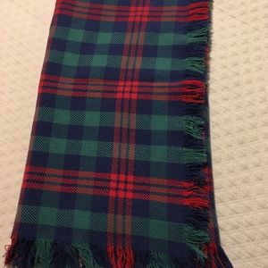 PLAID THROW BLANKET — Red, Blue, Green
